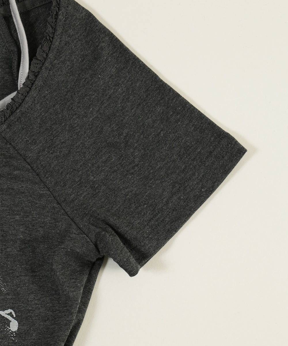 ホルターネックグラフィックTシャツ