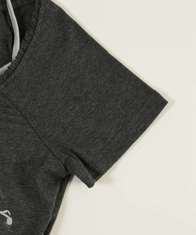 ホルターネックグラフィックTシャツ