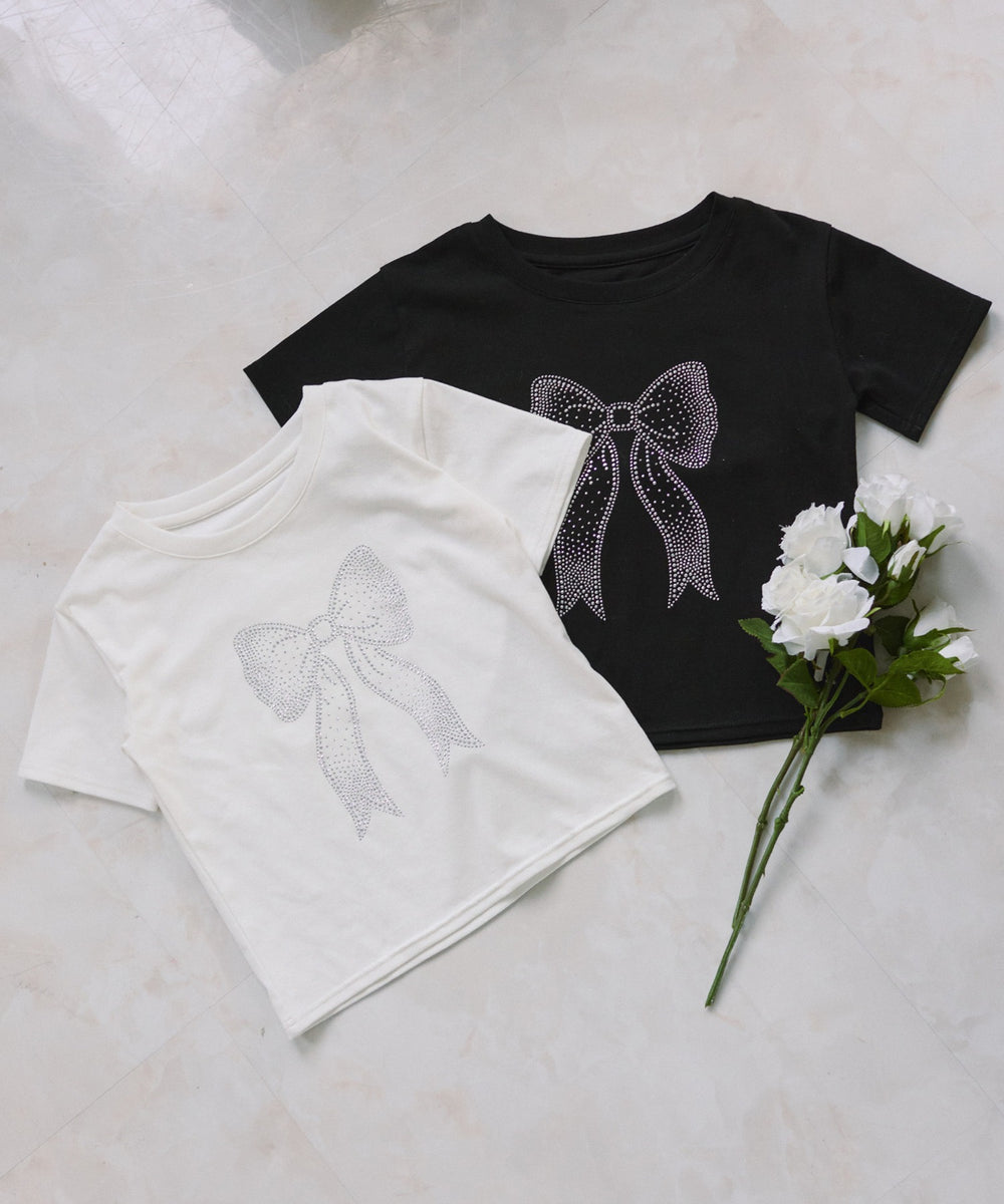 リボンスタッズTシャツ