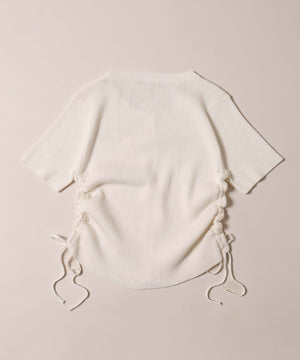 サイドドロスト半袖カーディガン