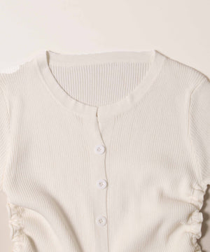 サイドドロスト半袖カーディガン