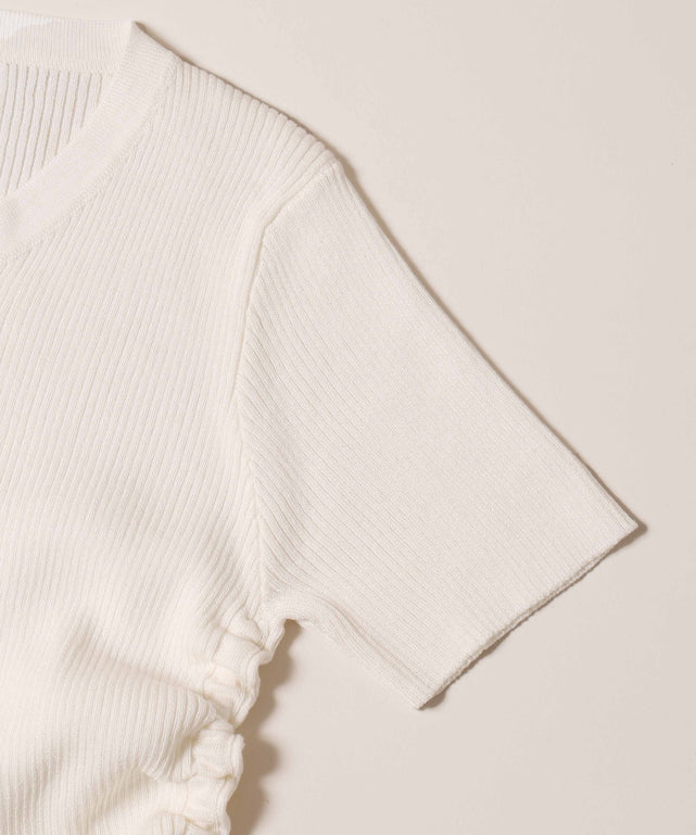 サイドドロスト半袖カーディガン