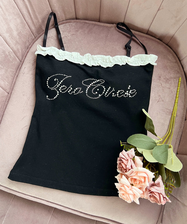 ストーンロゴフリルキャミソール