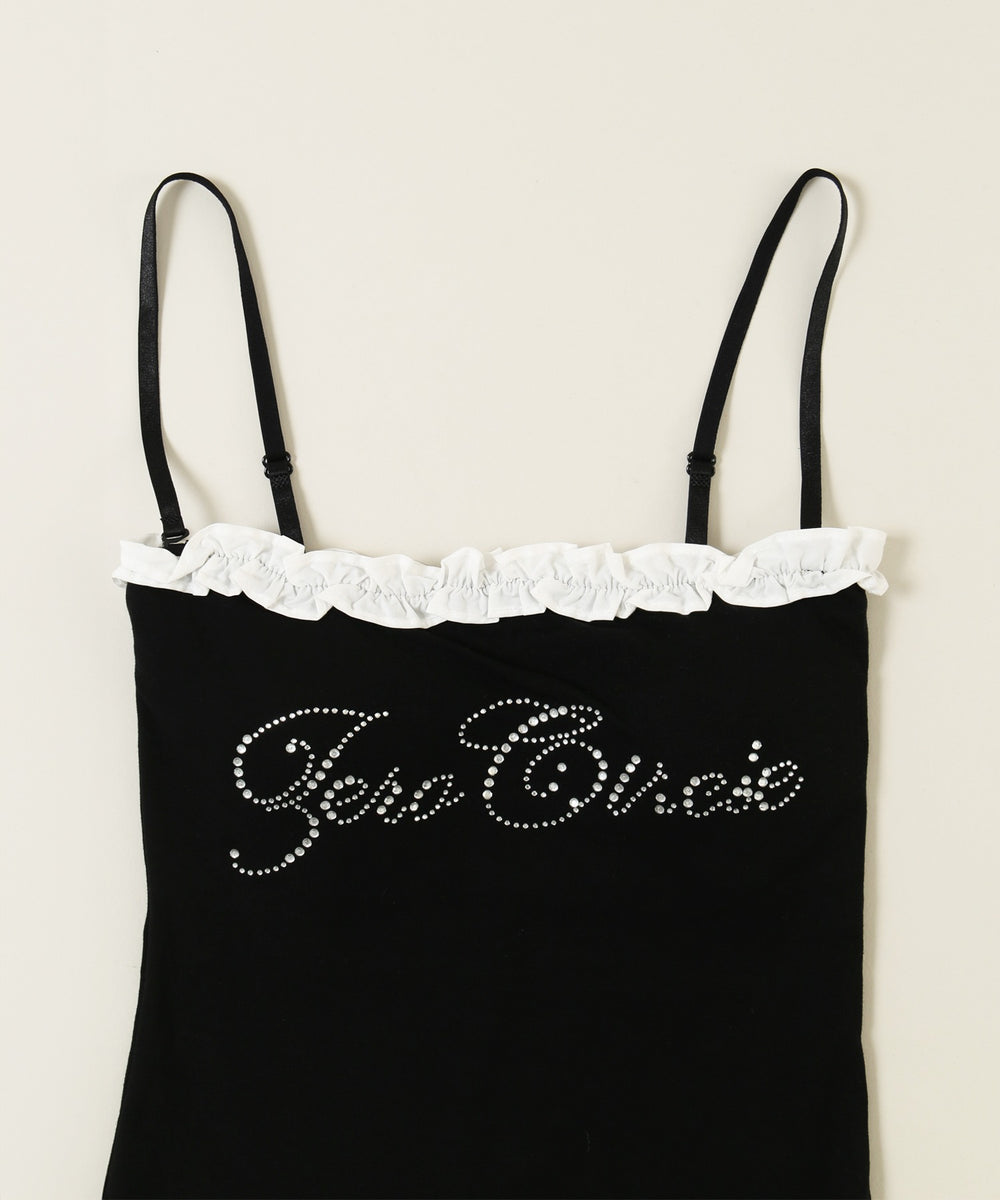 ストーンロゴフリルキャミソール