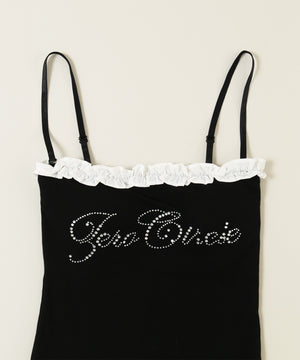 ストーンロゴフリルキャミソール