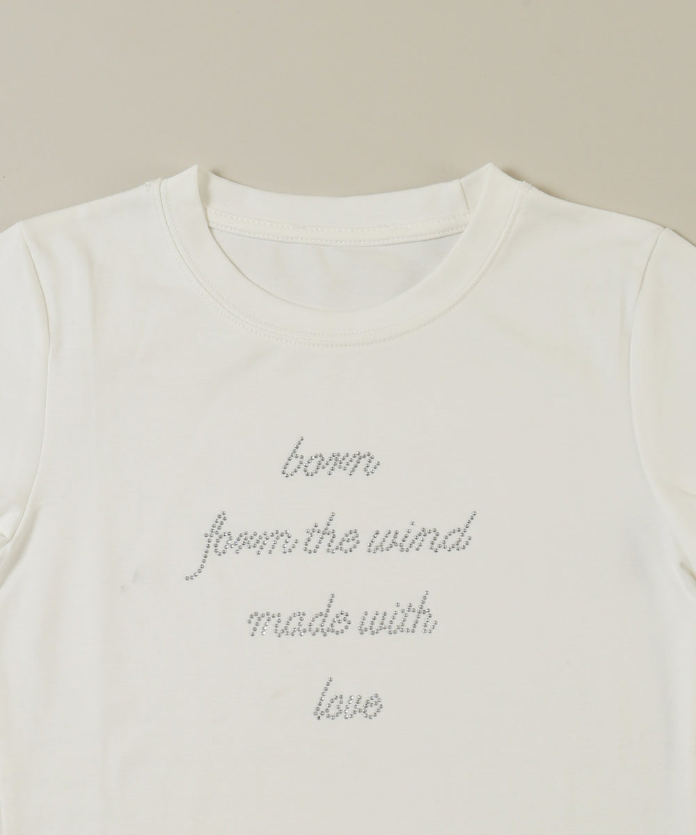 ラインストーンメッセージTシャツ