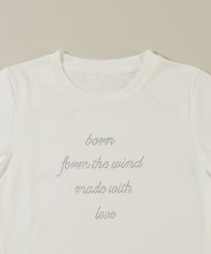 ラインストーンメッセージTシャツ