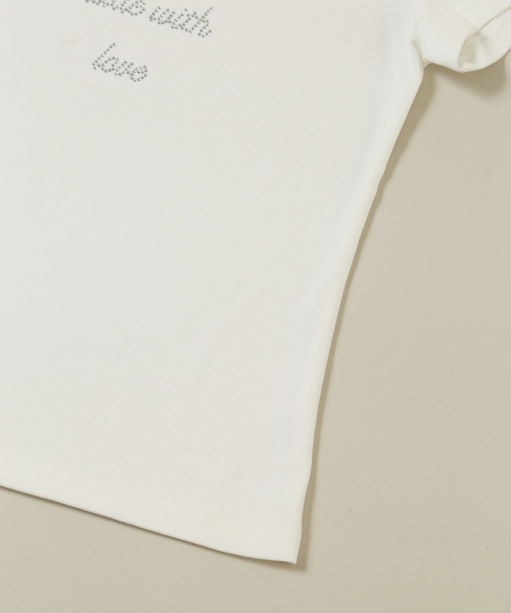 ラインストーンメッセージTシャツ