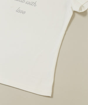 ラインストーンメッセージTシャツ