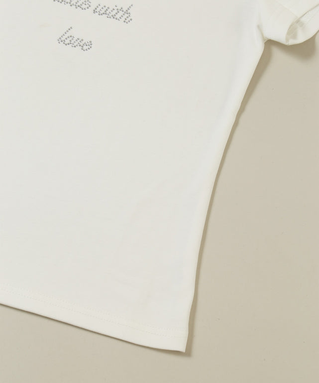 ラインストーンメッセージTシャツ