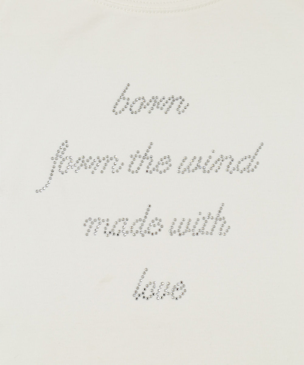 ラインストーンメッセージTシャツ