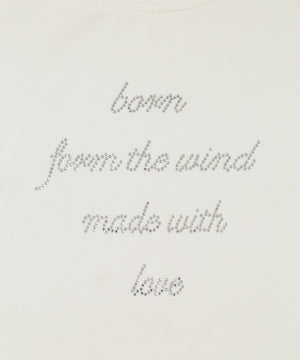 ラインストーンメッセージTシャツ