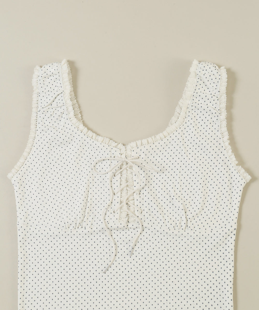 レースアップビスチェキャミソール