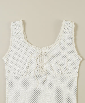 レースアップビスチェキャミソール