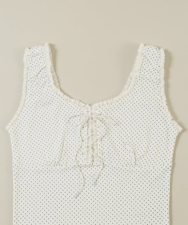 レースアップビスチェキャミソール