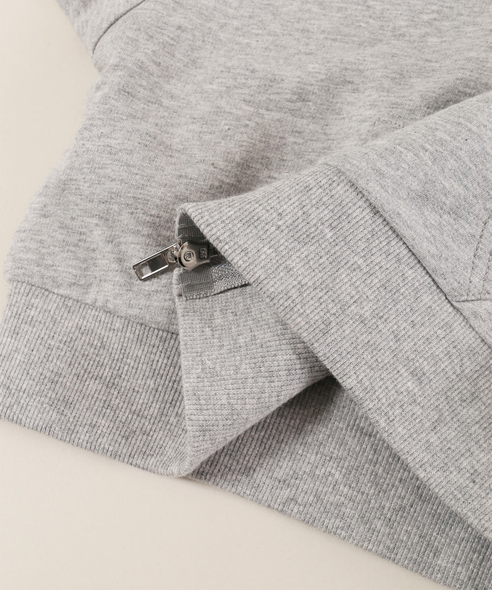 襟付きレースポイント半袖パーカー