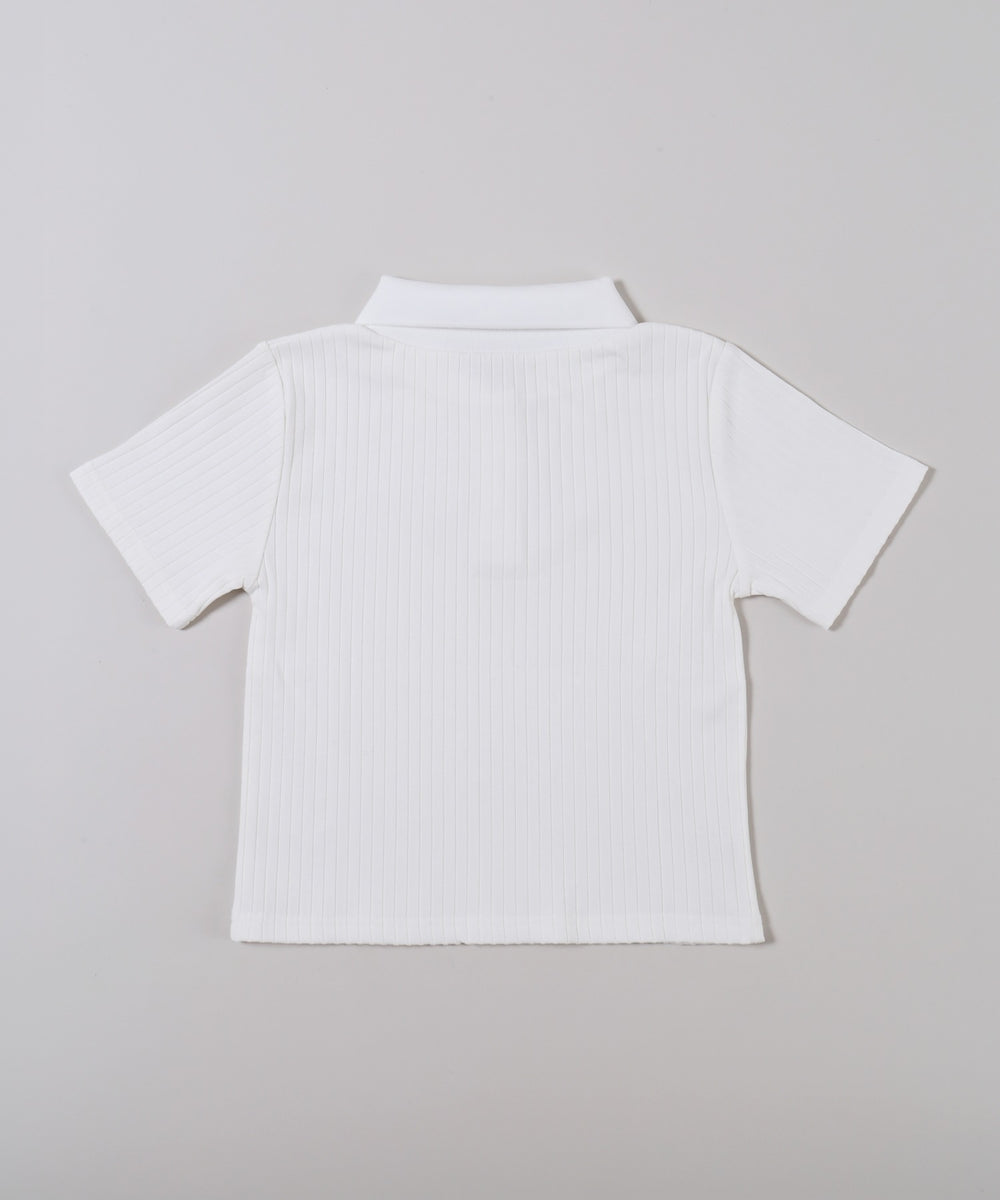 襟付きコンパクトTシャツ