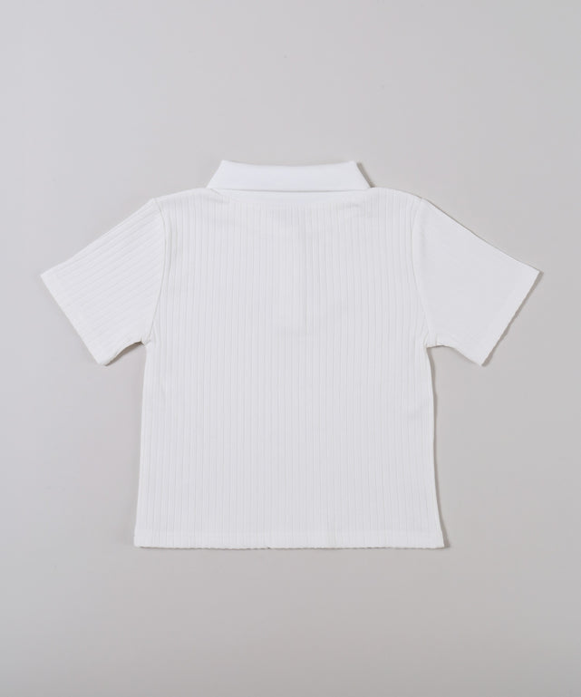 襟付きコンパクトTシャツ