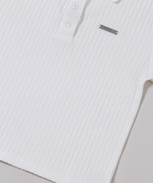 襟付きコンパクトTシャツ