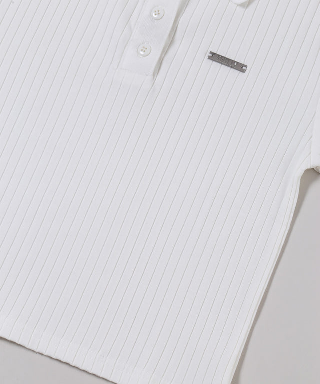 襟付きコンパクトTシャツ