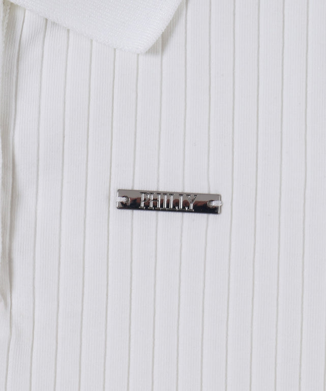 襟付きコンパクトTシャツ