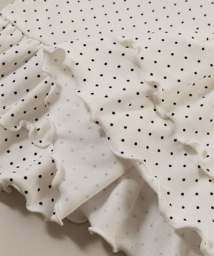 ヘムフリルドット半袖トップス