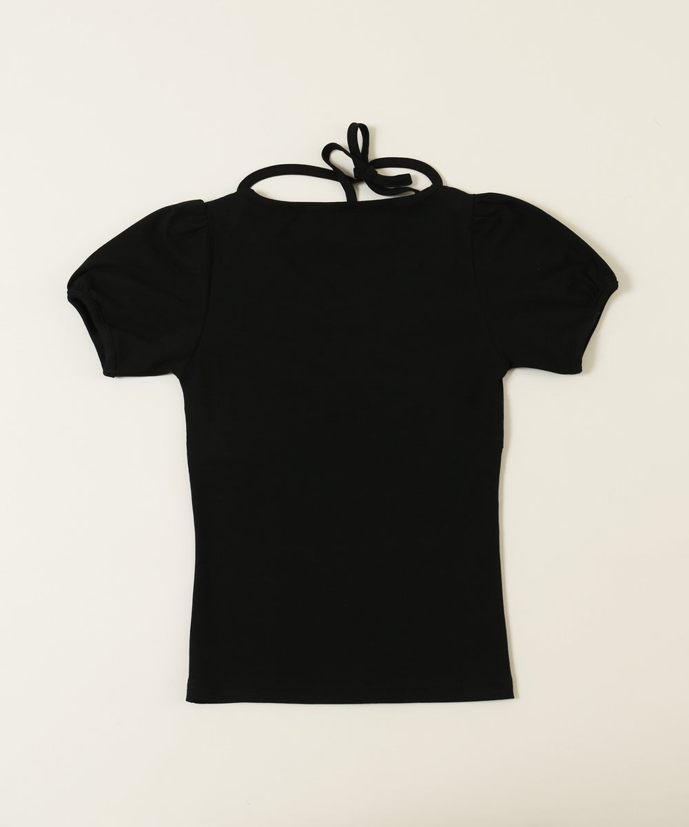 フリルネックチョーカートップス