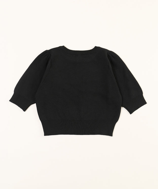 パフスリーブ半袖ニット