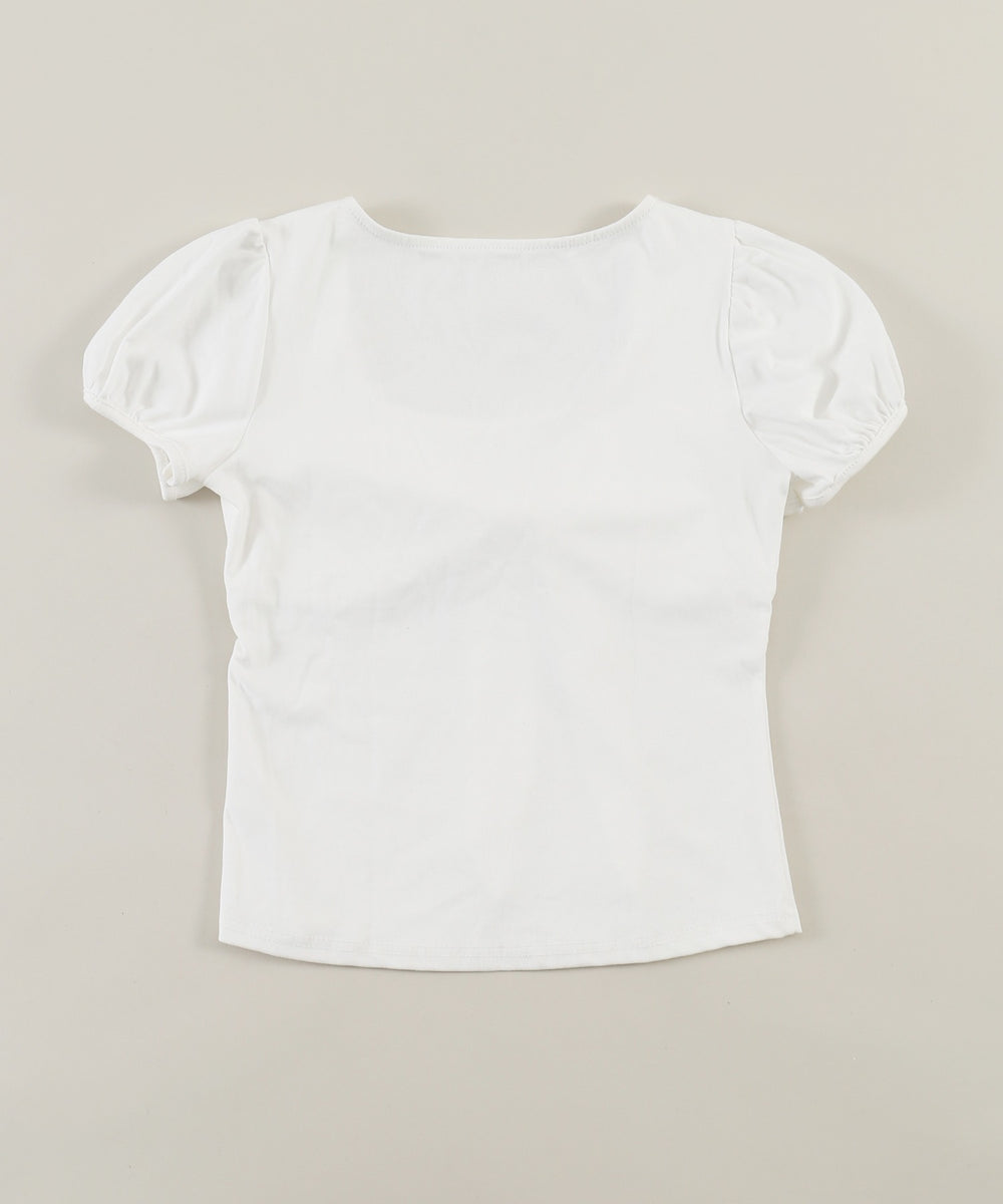 リボンデザインレイヤードTシャツ