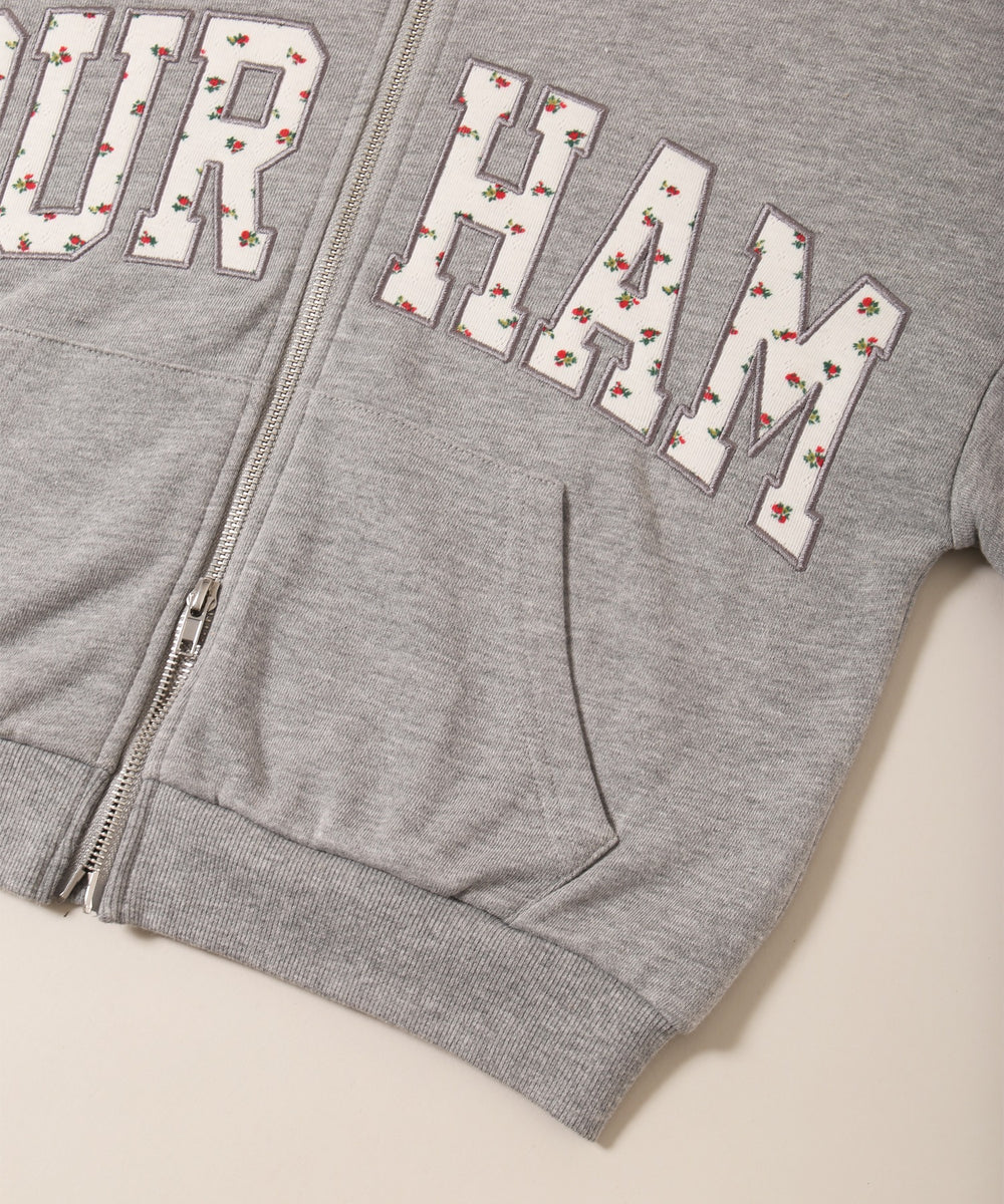 フラワーパッチロゴジップパーカー