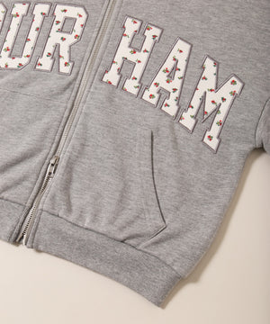 フラワーパッチロゴジップパーカー