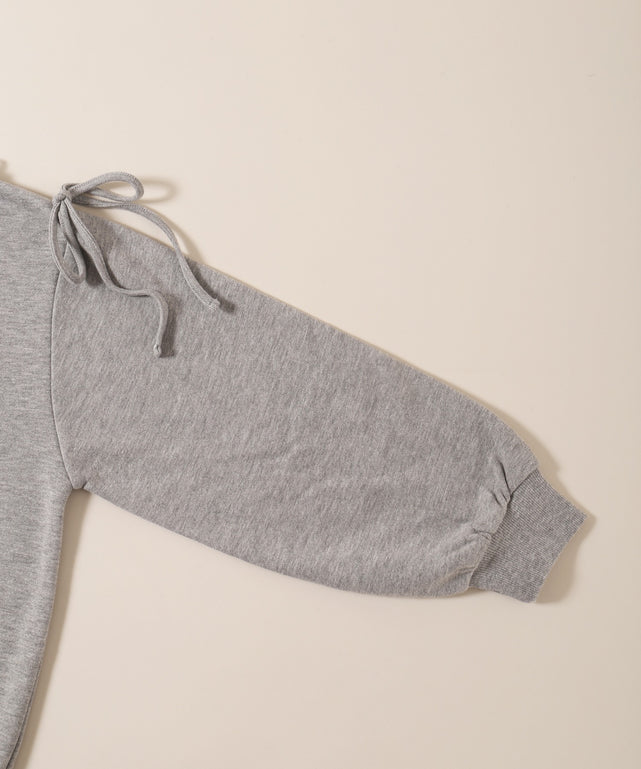 レースパイピングオフショルスウェット