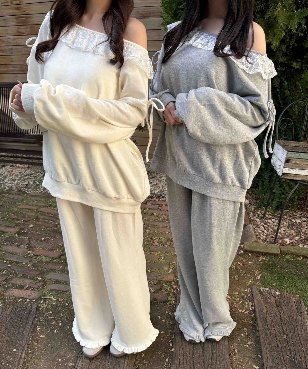 フリルスウェットパンツ