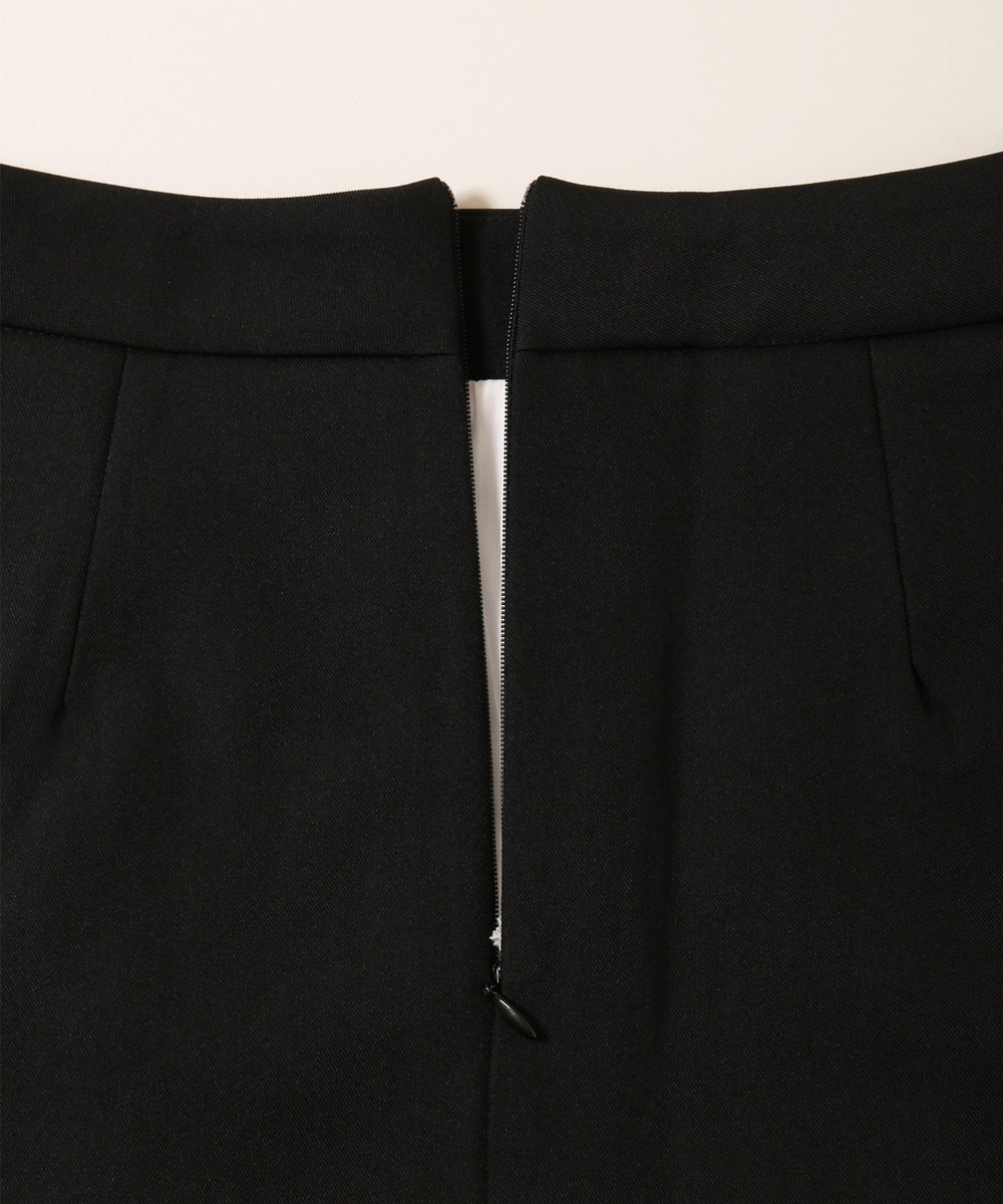 レースレイヤードリボンミニスカート