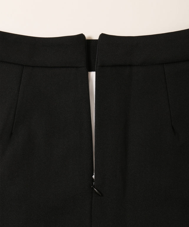 レースレイヤードリボンミニスカート