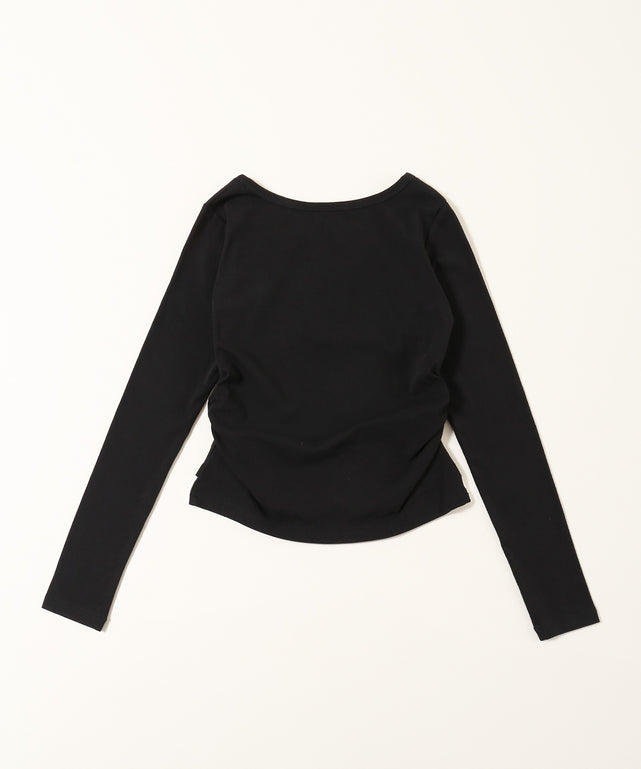 レースネックレイヤードロンT