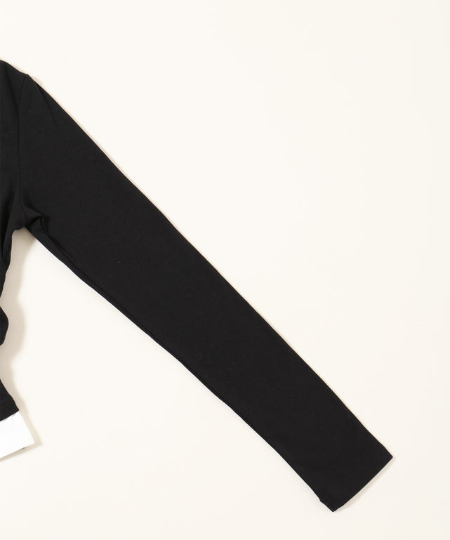 レースネックレイヤードロンT