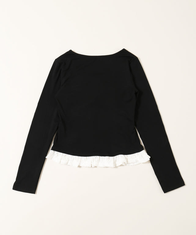 ヘンリーレースレイヤードトップス