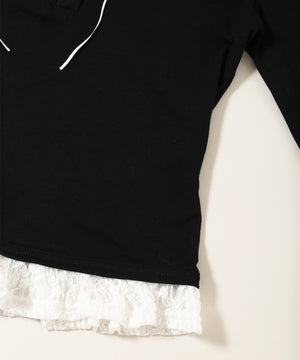 ヘンリーレースレイヤードトップス