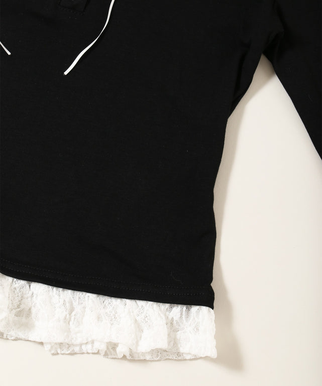 ヘンリーレースレイヤードトップス