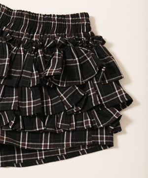 フリルチェックショートパンツ