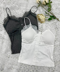 ボタンデザインキャミソール