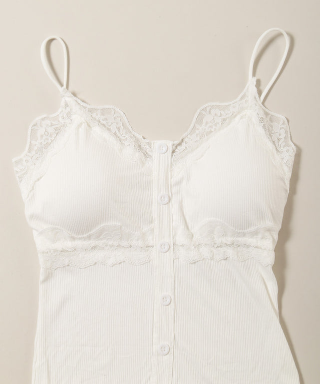 ボタンデザインキャミソール