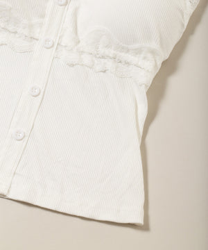 ボタンデザインキャミソール