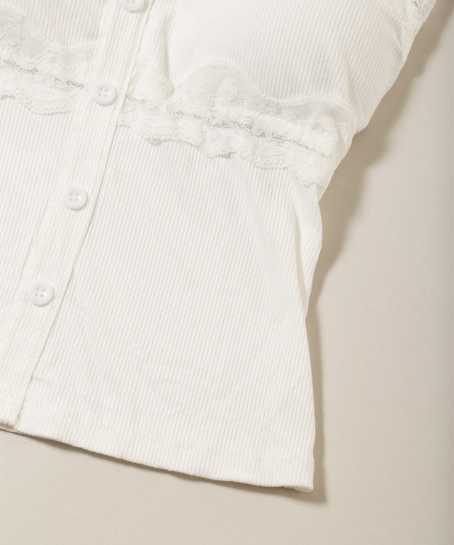 ボタンデザインキャミソール