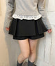 スカートドッキングショートパンツ/ブラック モデル：160㎝ F着用