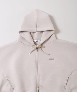 ドットダンボールニットパーカー