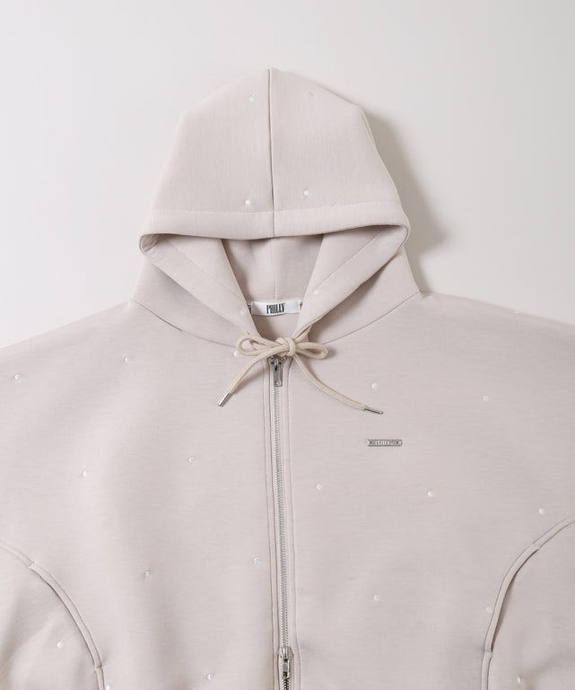 ドットダンボールニットパーカー