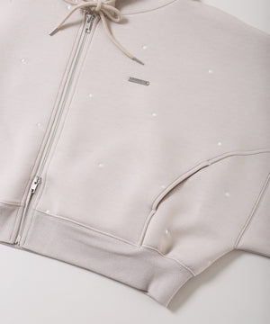 ドットダンボールニットパーカー