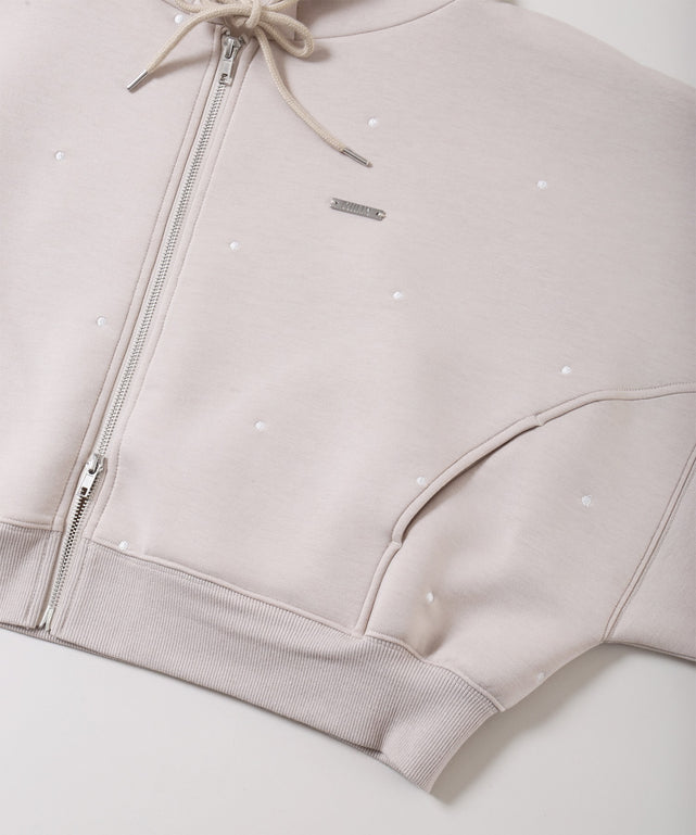 ドットダンボールニットパーカー